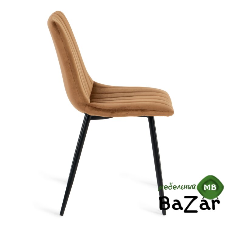 Стул DUBLIN (mod. 7066) коричневый вельвет/черный, G062-61 Стул DUBLIN (mod. 7066) коричневый вельвет/черный, G062-61