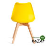 Стул TULIP (mod. 73-1) дерево/пластик/экокожа Желтый (Yellow)