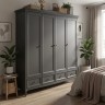 Шкаф 4 двери М804BL черный