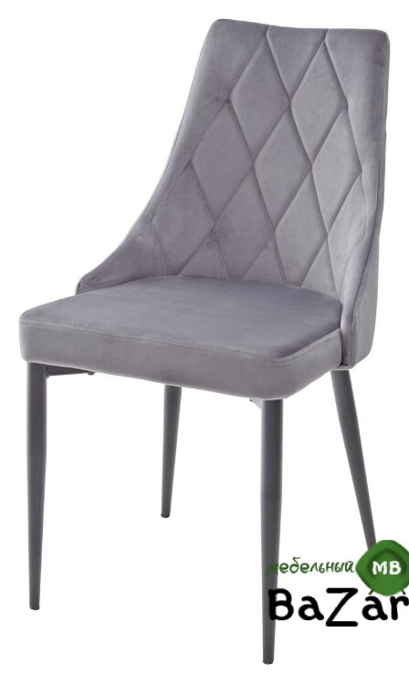 Стул NEPAL BLUVEL-14 GREY/ серый каркас, велюр