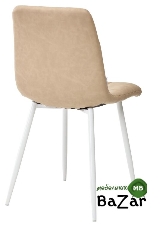 Стул CHILLI RU-16 бежевый винтаж, PU/ белый каркас