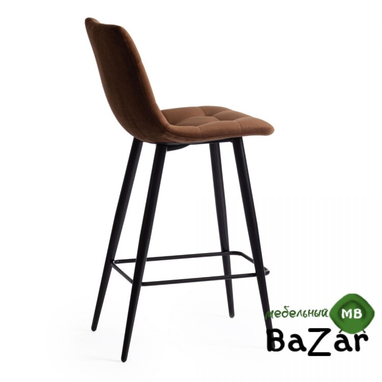 Стул барный CHILLY (mod.7095б) коричневый barkhat 12/черный