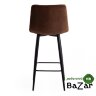 Стул барный CHILLY (mod.7095б) коричневый barkhat 12/черный