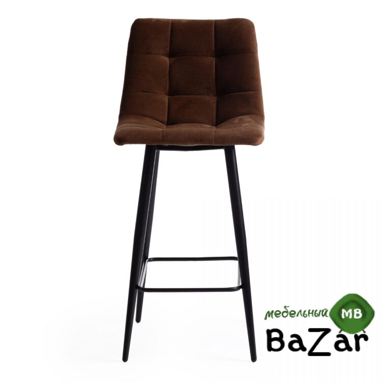 Стул барный CHILLY (mod.7095б) коричневый barkhat 12/черный