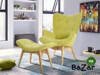 Кресло DС-917 цвет оливковый YR2214-12  ноги ясень-01