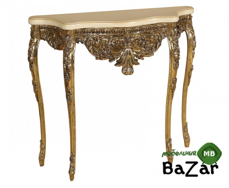 Консольный стол "Версаль" средний МК 8203 слоновая кость