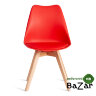 Стул TULIP (mod. 73-1) дерево/пластик/экокожа Красный (Red)