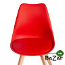 Стул TULIP (mod. 73-1) дерево/пластик/экокожа Красный (Red)