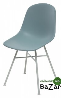 Стул BONNIE 292-CPP ICE BLUE/ WHITE на металлическом каркасе
