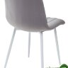 Стул DUBLIN G062-40 серый, велюр / белый каркас