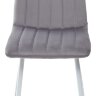 Стул DUBLIN G062-40 серый, велюр / белый каркас