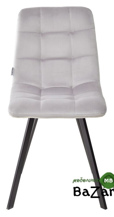 Стул CHILLI SQUARE BLUVEL-03 LIGHT GREY, велюр