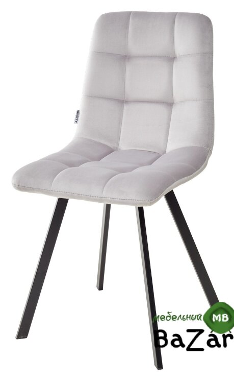 Стул CHILLI SQUARE BLUVEL-03 LIGHT GREY, велюр