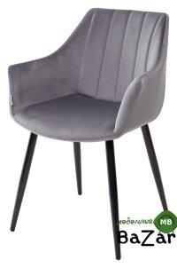 Стул BELINDA BLUVEL-14 GREY, велюр