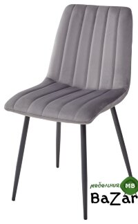 Стул DUBLIN G062-40 серый, велюр / темно-серый каркас