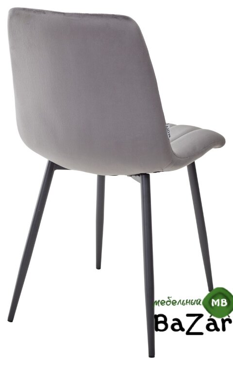 Стул DUBLIN G062-40 серый, велюр / темно-серый каркас