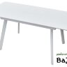 Стол АРУБА 140 Белый, стекло / белый каркас