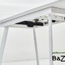 Стол АРУБА 140 Белый, стекло / белый каркас