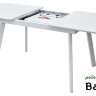 Стол АРУБА 140 Белый, стекло / белый каркас