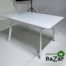Стол АРУБА 140 Белый, стекло / белый каркас