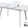 Стол АРУБА 140 Белый, стекло / белый каркас