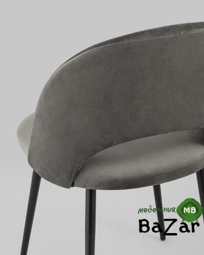 Стул Меган велюр тёмно-серый