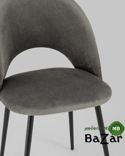 Стул Меган велюр тёмно-серый