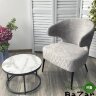 Кресло РИЧАРД цвет Серый Titanium 900, велюр / черный каркас 