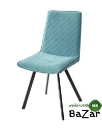 Стул PAINT, цвет B15 Мята, велюр / черный каркас Стул PAINT, цвет B15 Мята, велюр / черный каркас