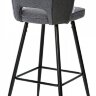 Барный стул HADES TRF-09 серый кварц, ткань/ RU-08 антрацит, PU