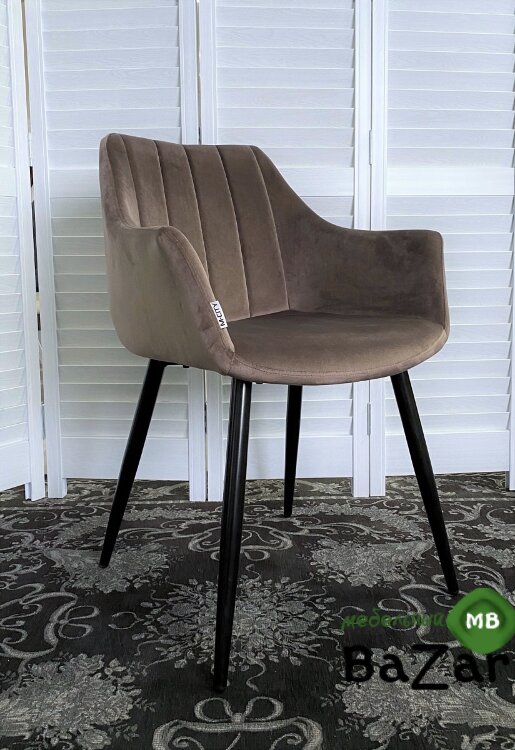 Стул BELINDA BLUVEL-38 LATTE, велюр