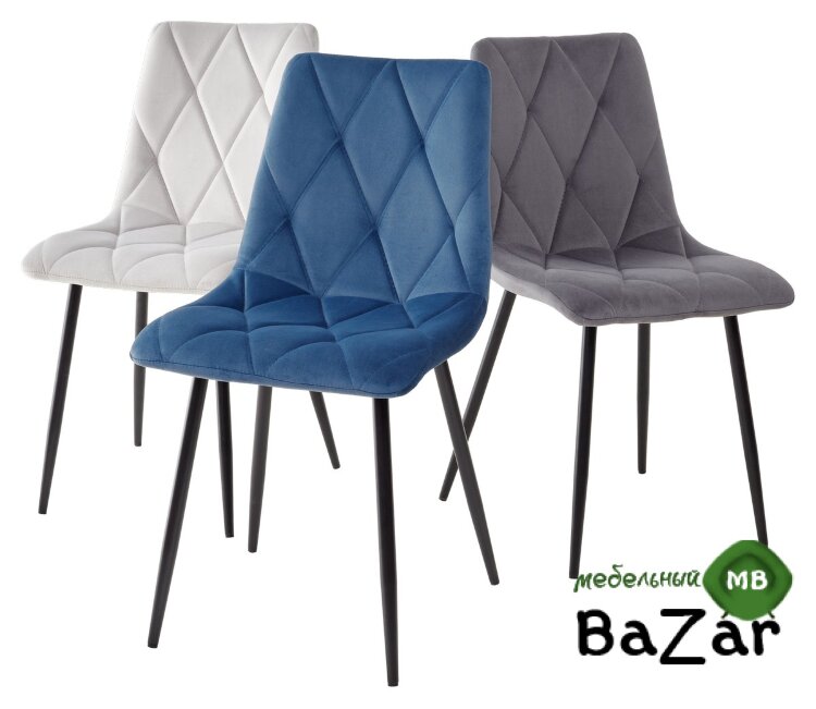 Стул NAPOLI UF910-18 NAVY BLUE, велюр