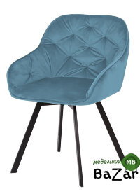 Стул GALE BLUVEL-06 BLUE поворот.360 град., велюр