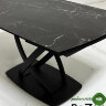 Стол FOGGIA 140 KL-116 Черный мрамор матовый, итальянская керамика/ черный каркас