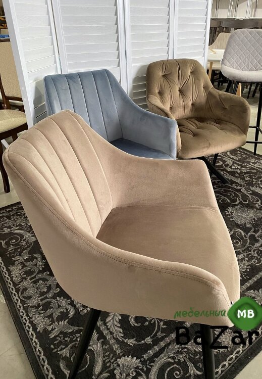 Стул BELINDA BLUVEL-40 BEIGE, велюр