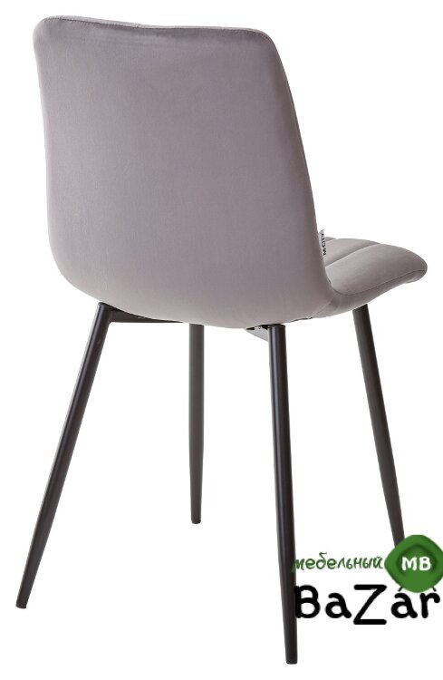 Стул DUBLIN G062-40 серый/ черный каркас, велюр